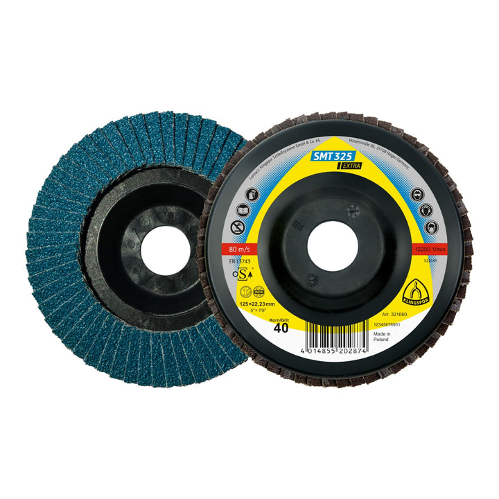 Klingspor 321655 SMT 325 EXTRA, Schleifmop Scheibe EXTRA, Verpackungseinheit 10, 115X22,23, 80 x for
