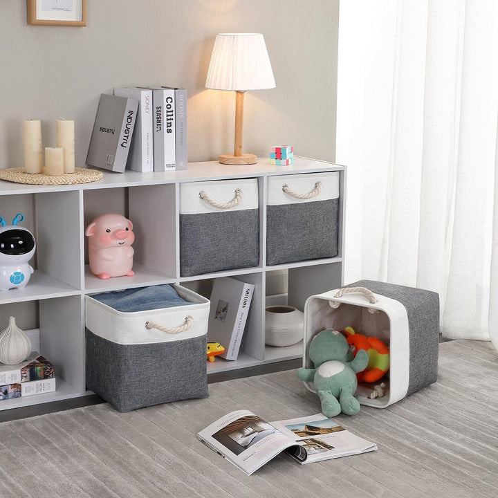 Mangata Aufbewahrungsbox,(33x33x33cm) Aufbewahrungskorb Stoff, Box in Würfel für Schrank, Regal, und