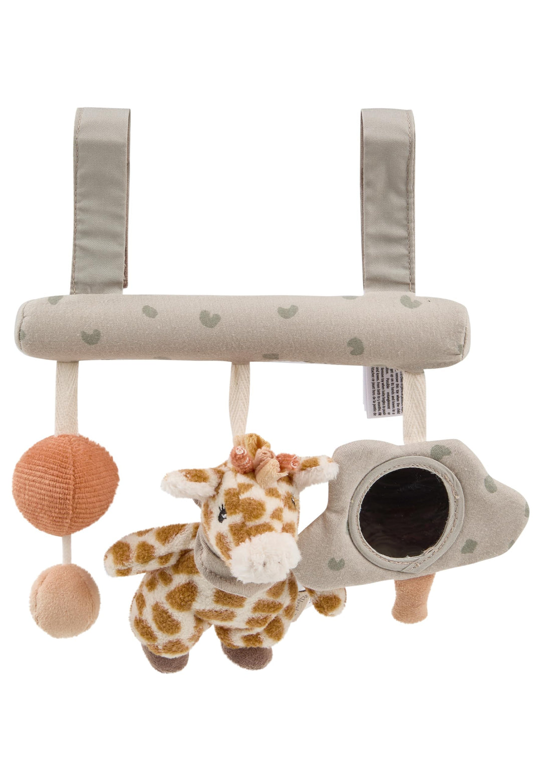 Sterntaler Spielzeug Giraffe Kaya – Weiches Babyspielzeug zum Aufhängen mit Klett, Rassel & Spiegelf