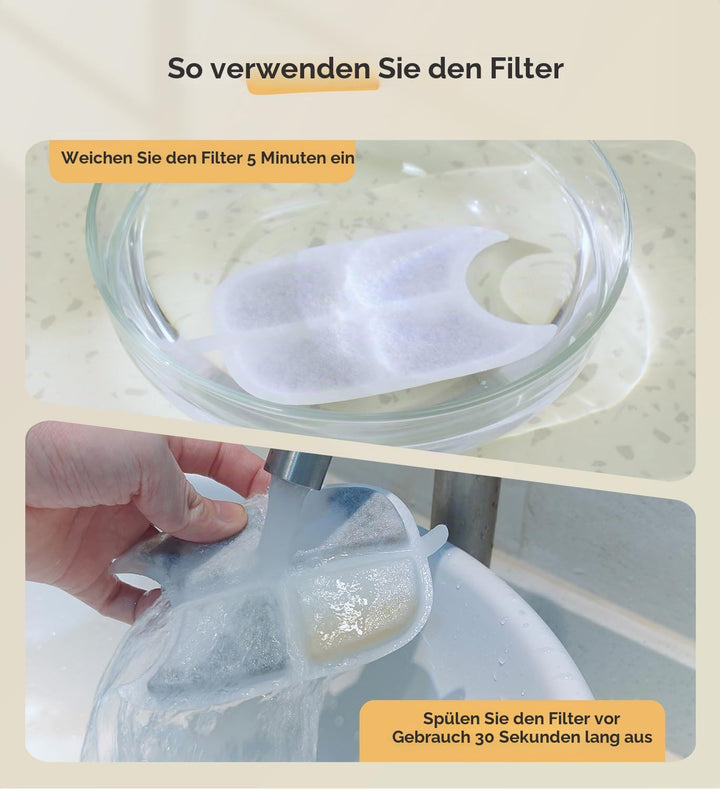 12er-Pack Filter, Ersatzfilter für FS10 Plus, 6-lagiger Filter (Weiss, 12 Filters + 12 Schwämme &amp; 12