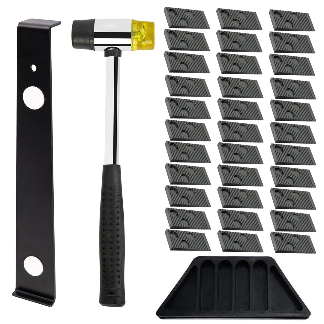 Laminatboden Set, 33 Stück Laminatboden Dichtung, Doppelseitiger Gummihammer, Robuster Gewindeschnei