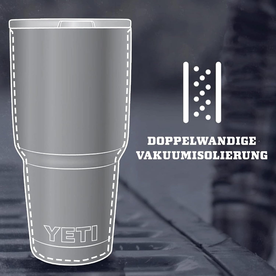 YETI Ramble Becher Mit MagSlider Deckel, Big Wave Blue, 30 oz (887 ml), Big Wave Blue