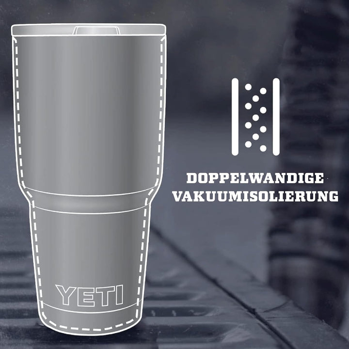 YETI Ramble Becher Mit MagSlider Deckel, Big Wave Blue, 30 oz (887 ml), Big Wave Blue