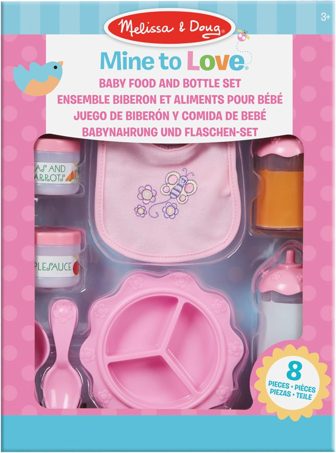 Melissa & Doug FBA_14888 Time To Eat! 8 Piece Feeding Set (English Only) Futterset, Futterset