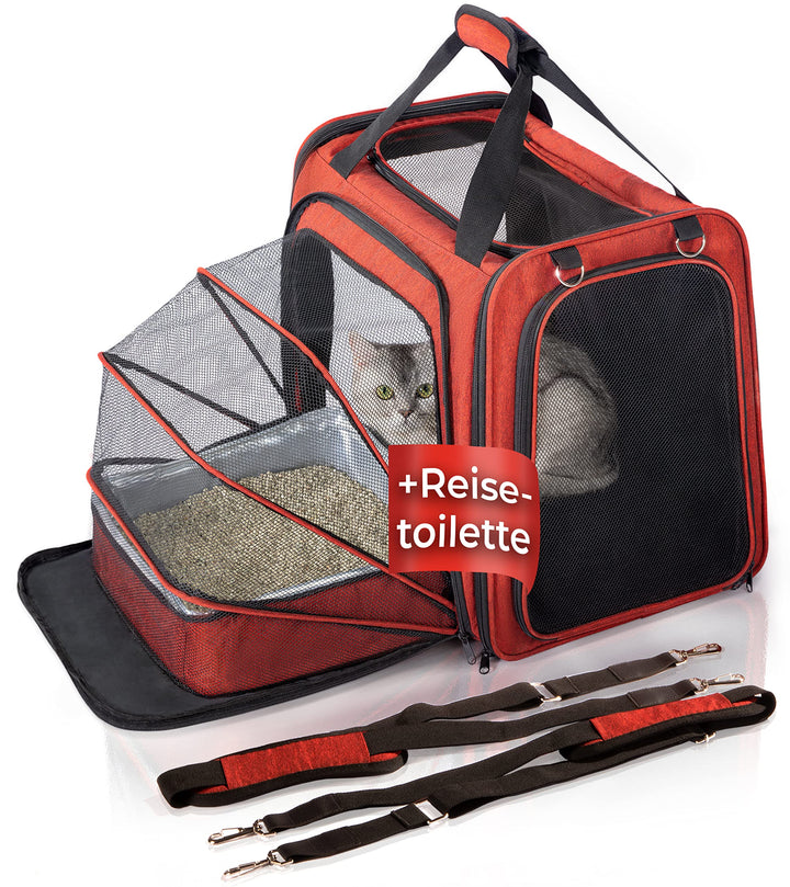 YOU DECIDE MUNICH Katzentransportbox [mit Katzenklo] Katzentransporttasche Katzentasche auch grosse