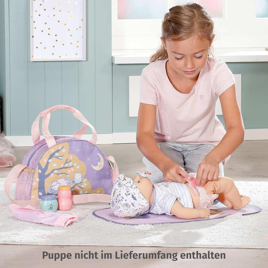 Baby Annabell Borsa fasciatoio DOLL, Puppenwickeltasche, Wickeltasche mit Wickelunterlage, Windel un