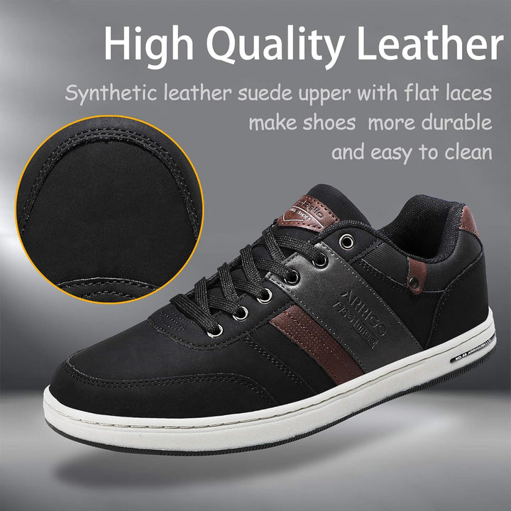 Freizeitschuhe Herren Sneaker PU Leder Walkingschuhe Atmungsaktive Athletic Formal Classic Sportschu