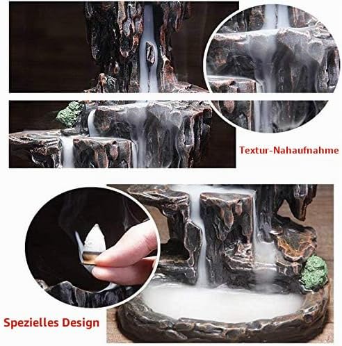 Räucherstäbchenhalter, Wasserfall-Räuchergefäss, Bergbehälter, Aromatherapie, Ornament, Heimdekorati