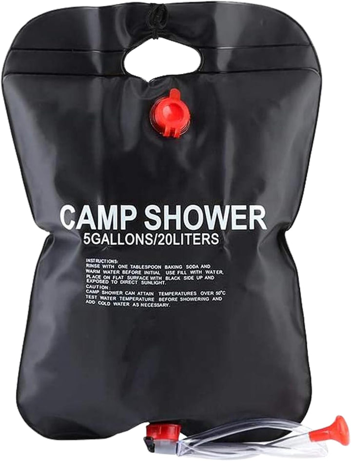 ARSUK Solardusche Camping 20L, Outdoor Warmwasser Aufhängen Duschsack Mit 45 °C Abnehmbarem Schlauch