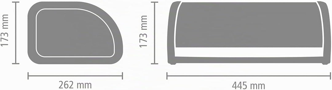 Brabantia Rollbrotkasten/Brilliant Steel (inklusive der Seitenteile)