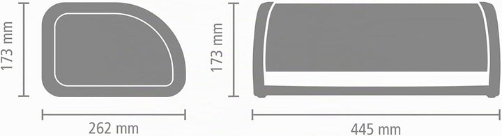 Brabantia Rollbrotkasten/Brilliant Steel (inklusive der Seitenteile)