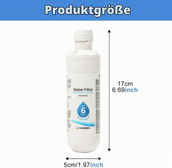 Refrigerator Water Filter for LG LT1000P, Universal Fridge Water Filter Replacement, Water Filter Od