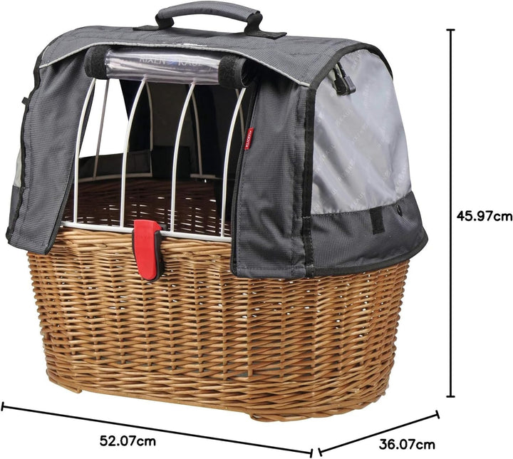 Rixen und Kaul KlickFix Doggy Basket Plus - KorbKlip - Fahrradkorb für Hunde Schwarz standard, Schwa