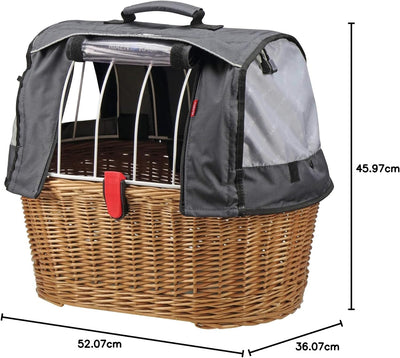 Rixen und Kaul KlickFix Doggy Basket Plus - KorbKlip - Fahrradkorb für Hunde Schwarz standard, Schwa