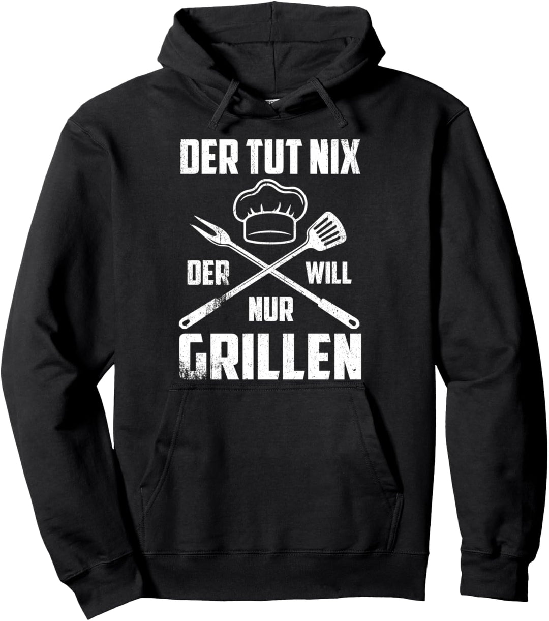 Der tut nix Schnitzel Steak Opa Grillmeister Wurst Bratwurst Pullover Hoodie
