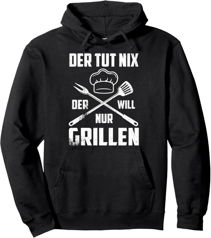 Der tut nix Schnitzel Steak Opa Grillmeister Wurst Bratwurst Pullover Hoodie