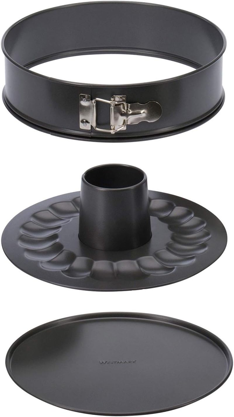 Westmark Springform mit zwei Böden, Ø 24 cm, mit Antihaftbeschichtung, kaltgewalzter Stahl, Back Mei