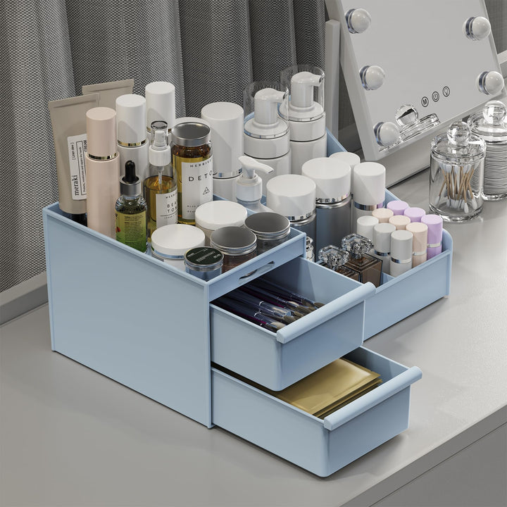 Make Up Kosmetik Organizer mit Schubladen, Makeup Organizer Aufbewahrung Kosmetikbox für Waschtische