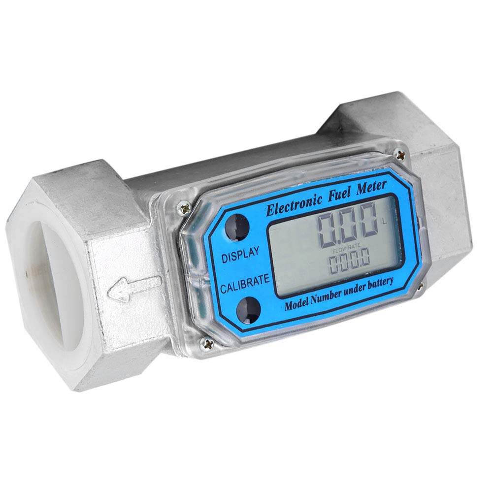 Elektronischer Turbinen-Durchflussmesser 2 1 Wasserzähler Aluminium Digitaler Turbinen-Durchflussmes