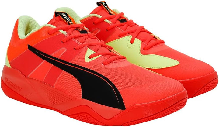 PUMA Herren Eliminate Pro Ii Hallenturnschuh 46 EU Red Blast Fast Yellow Puma Black, 46 EU Red Blast