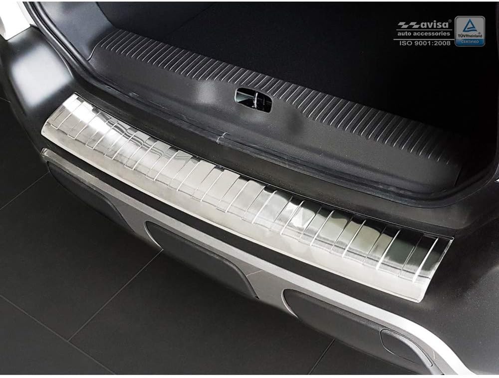 Edelstahl Heckstossstangenschutz kompatibel mit Citroën C3 Aircross II 2017- 'Ribs'