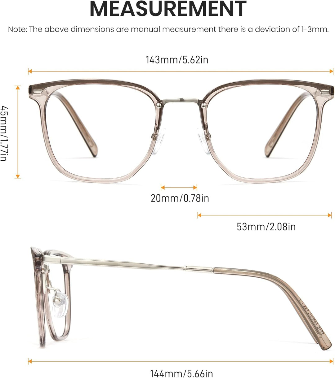 Cyxus Deko Brille Damen Herren Ohne Stärke mit Blaulichtfilter Mode Stil für PC TV Tablet 02hellbrau
