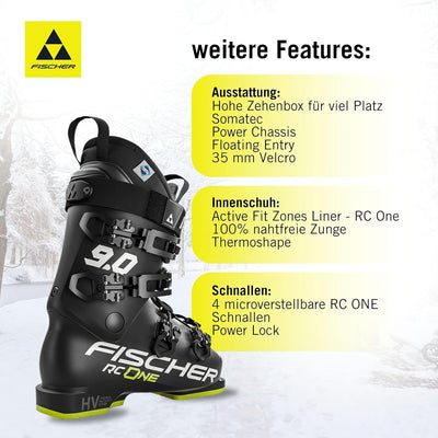 Fischer RC One 9.0 - Yellow/Black - Herren Skischuhe MP30.5 EU46 2/3 YELLOW, MP30.5 EU46 2/3 YELLOW