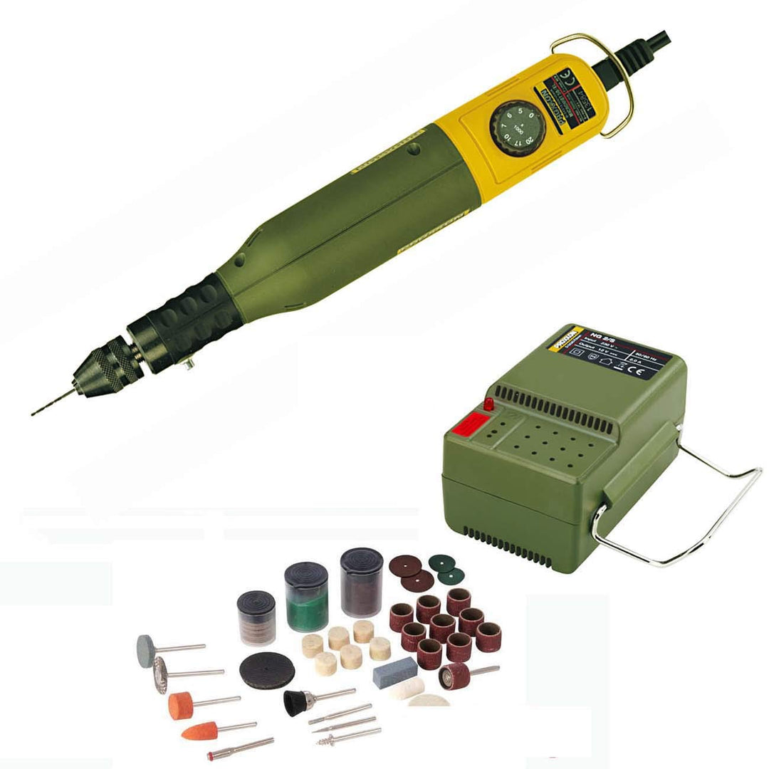 PROXXON MICROMOT Multitool/Bohr- und Fräsgerät 60 EF (Nachfolger 50 EF) Set mit Drehzahlsteuerung un
