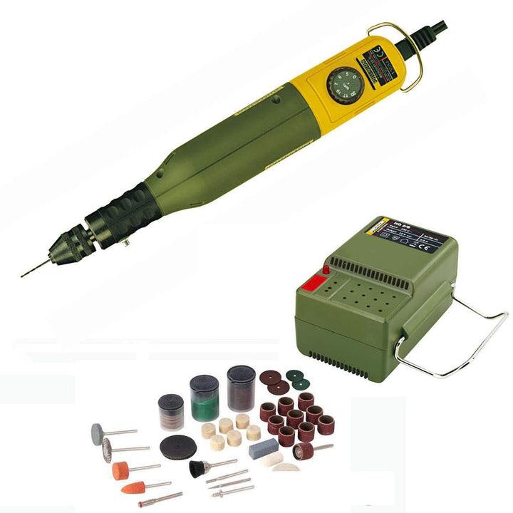 PROXXON MICROMOT Multitool/Bohr- und Fräsgerät 60 EF (Nachfolger 50 EF) Set mit Drehzahlsteuerung un