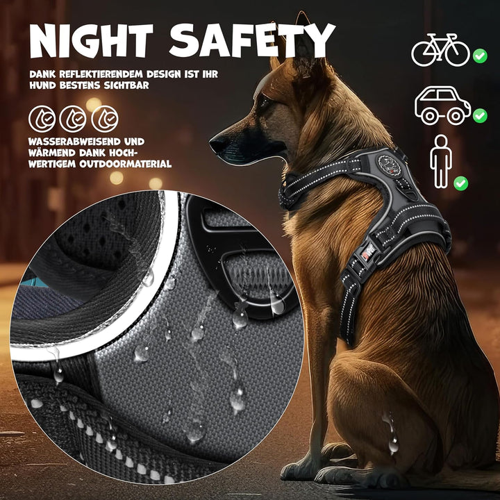 Lovpet® Hundegeschirr ohne Zug & würgen für grosse Hunde atmungsaktiv & weich Brustgeschirr reflekti