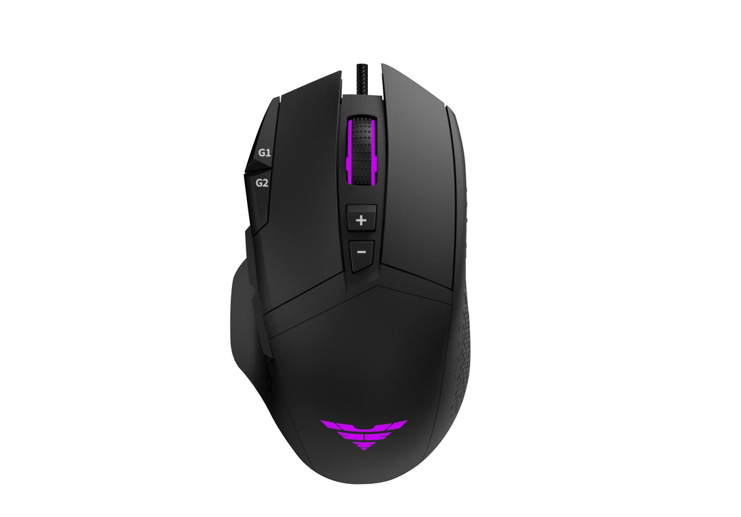 PREYON Falcon Kabel gebundene Gaming-Maus mit RGB-Hintergrundbeleuchtung und Geflochtenem Kabel - Co