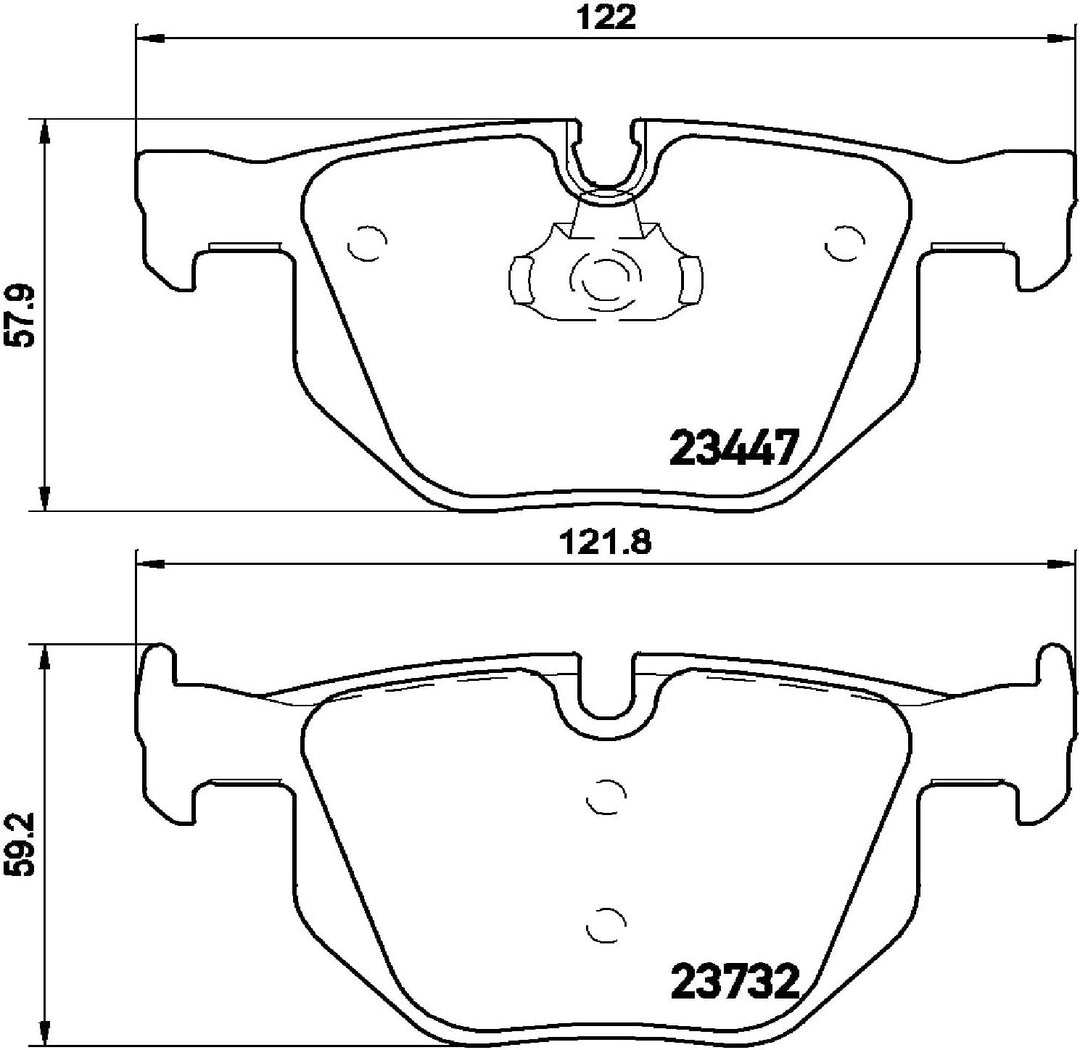 Brembo P 06 056 Bremsbelagsatz, Scheibenbremse - (4-teilig)