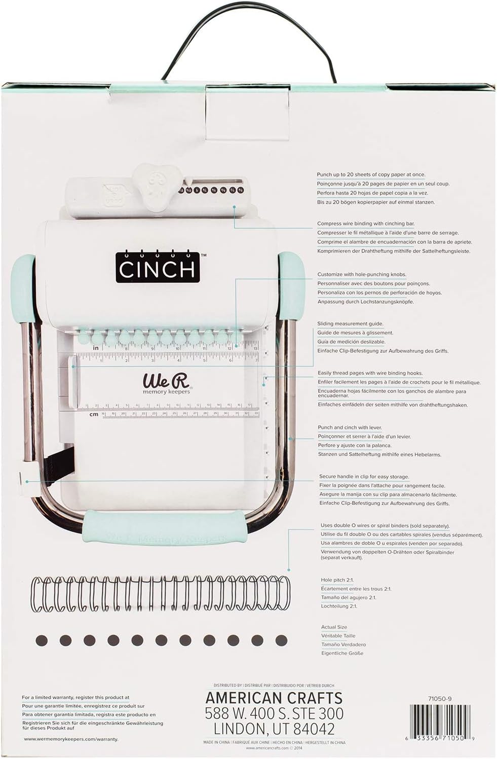 WR Tool The Cinch 30.5 x 24.1 x 12.1 cm Cinch-Buchbindungswerkzeug 2 Mehrfarbig, 30.5 x 24.1 x 12.1