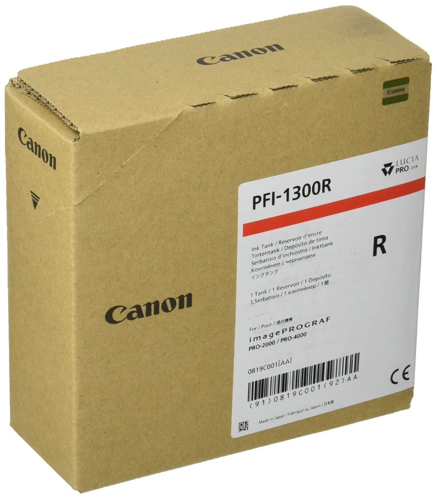 Canon 0819C001 Tinte PFI1300R rot 330ml