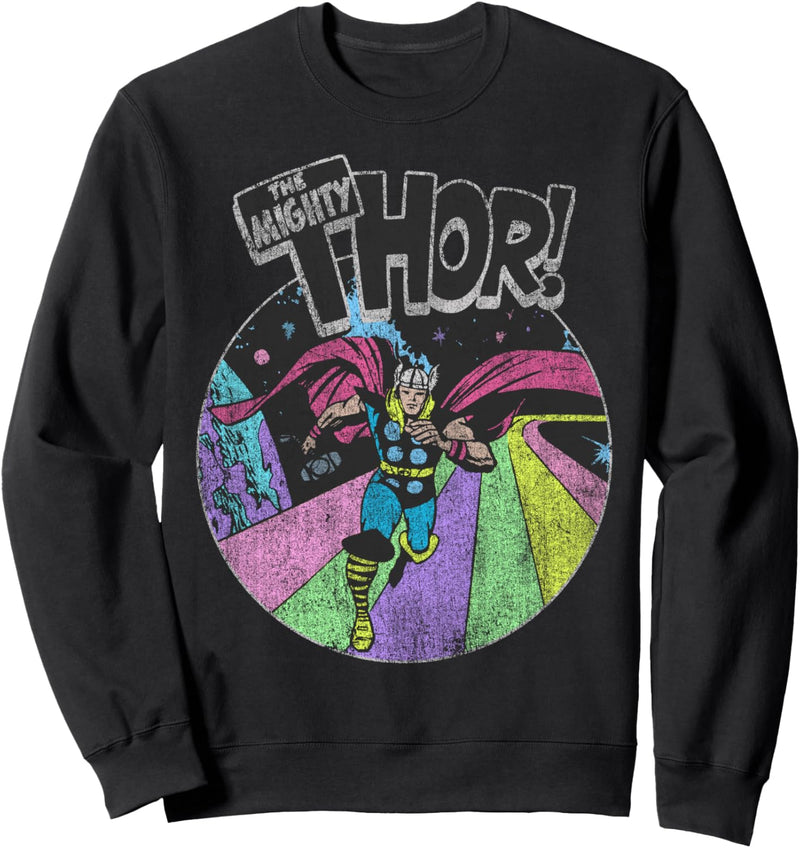 Marvel Avengers The Mighty Thor Distressed Retro Portrait Sweatshirt