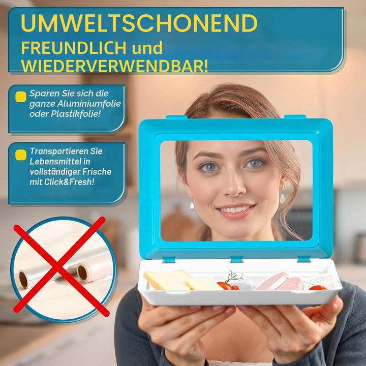 Durandal 2er Set Aufschnittboxen für Kühlschrank aus BPA-freiem Plastik – stapelbare Frischhaltedose