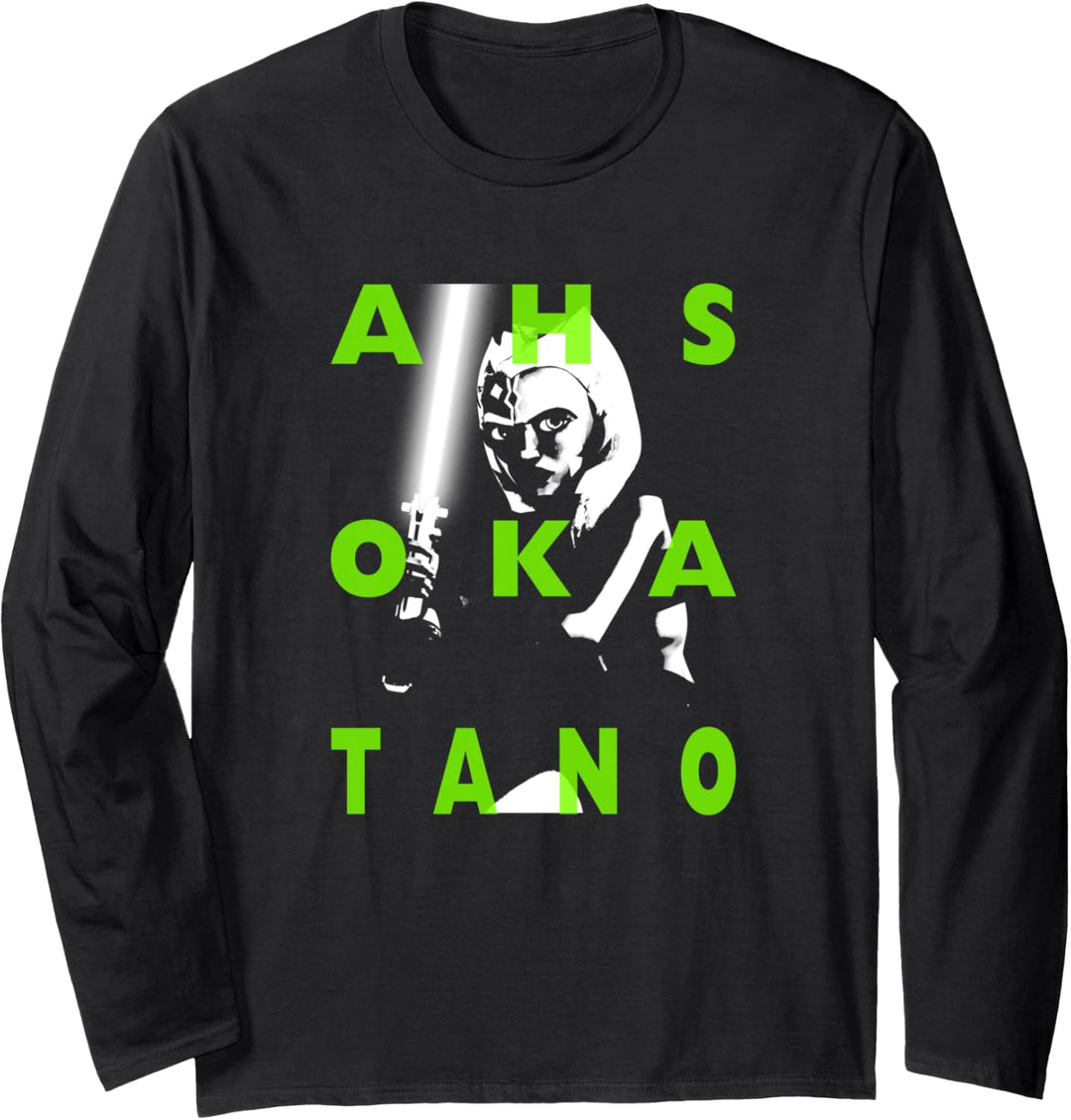 Star Wars: Clone Wars Ahsoka Tano Text Overlay Langarmshirt