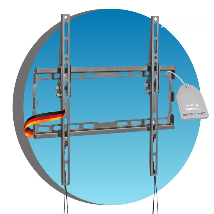 TV Wandhalterung, Fernsehhalterung max. VESA 400x400 mm, max 45kg, neigbare Universal Halterung für
