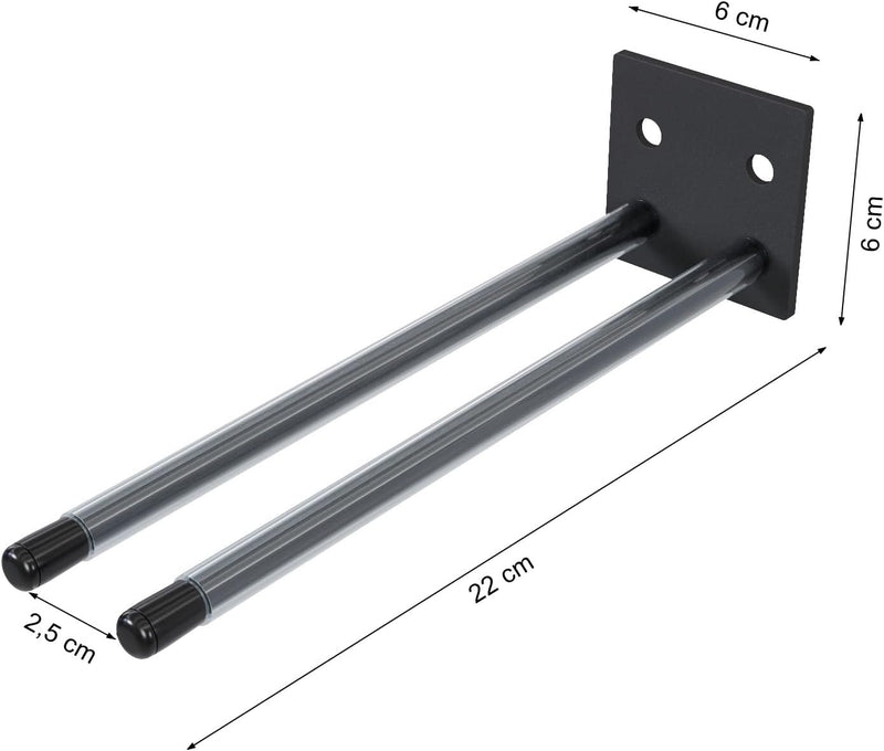 QLS Skihalterung N2 Skiwandhalter Skihalter Skiträger Wandhalter Skiaufbewahrung 22 cm