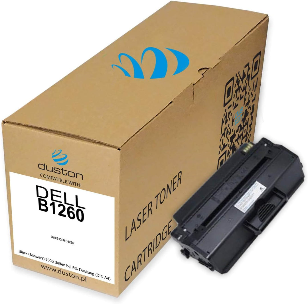 duston B1260, 593-11109 Schwarz Toner kompatibel zu Dell B1260dn B1265dnf