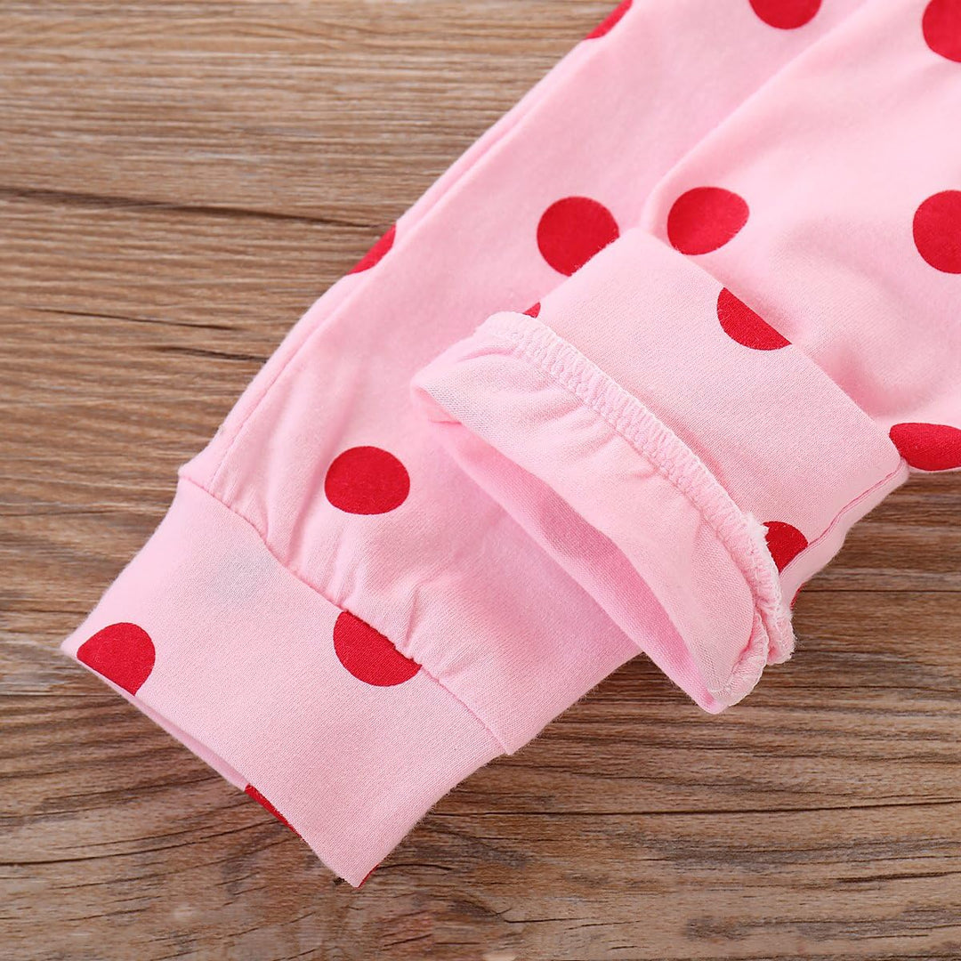 Neugeborene Baby Mädchen Kleidung Giraffe Strampler+Rosa Punkt Hose+ Hat 3Pcs Bekleidungssets 0–3 Mo