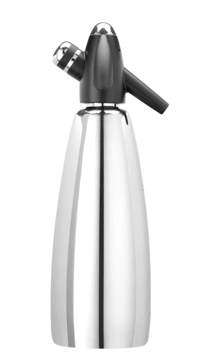 HENDI Soda Siphon, Soda Splash, Soda Wasser, 1L, ø100x(H)320mm, Edelstahl