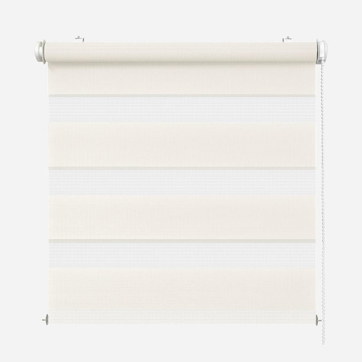 Rikmani Doppelrollo Fensterrollo ARD Duo-Rollo Klemmfixierung Zebrarollo Seitenzugrollo ohne Bohren,