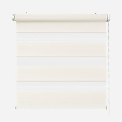 Rikmani Doppelrollo Fensterrollo ARD Duo-Rollo Klemmfixierung Zebrarollo Seitenzugrollo ohne Bohren,
