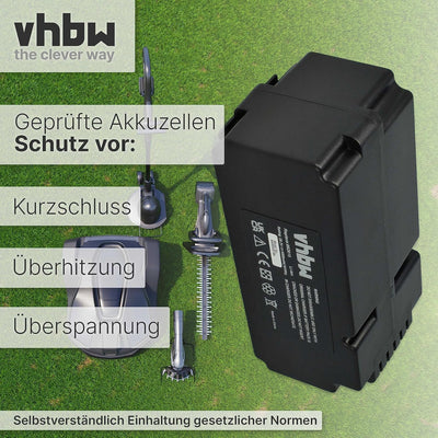 vhbw Akku kompatibel mit Ferrex R800 Easy+ Rasenroboter Rasenmäher (4000mAh, 25,2V, Li-Ion)