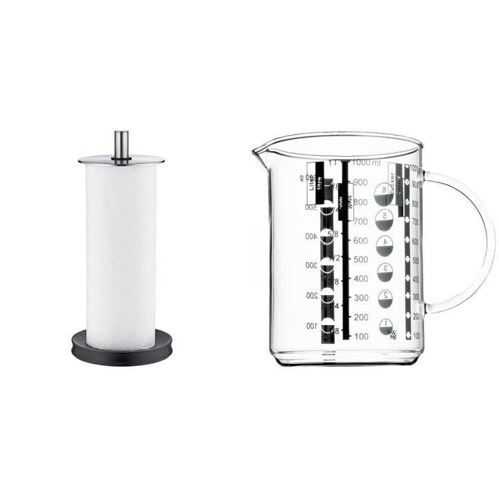 WMF Depot Küchenrollenhalter stehend 32cm, Cromargan Edelstahl, Silikonfüsse spülmaschinengeeignet &amp;