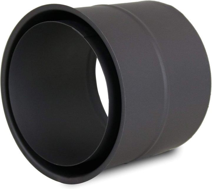 LANZZAS Ofenrohr Wandfutter/Mauermuffe, im Durchmesser Ø 150 mm, Farbe: gussgrau (schwarz-metallic i