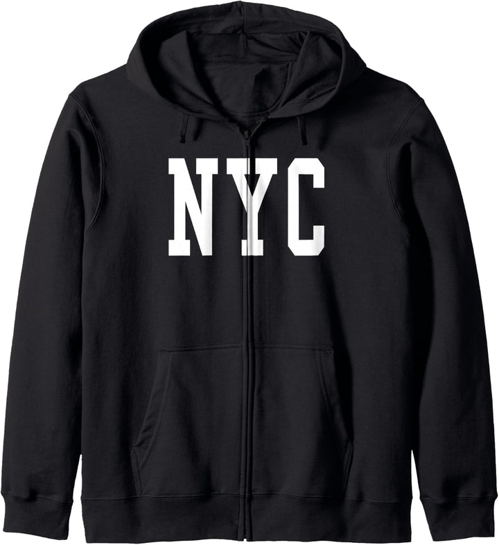Trendy NYC Bold Block Letters Kapuzenjacke