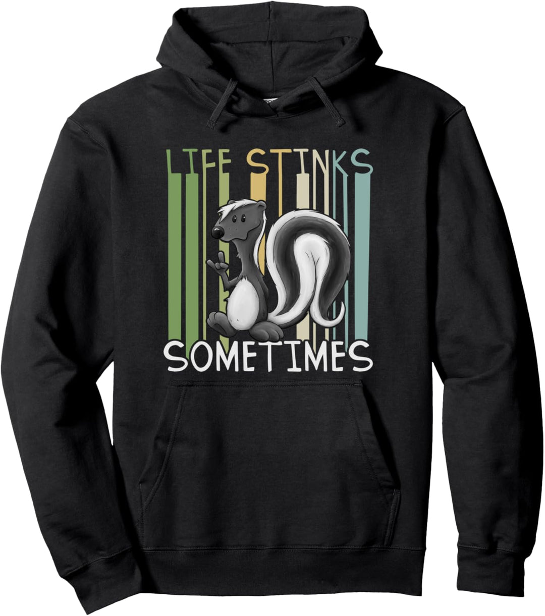 Life Stinks Sometimes Lustiges Skunk Statement Stinktier Pullover Hoodie