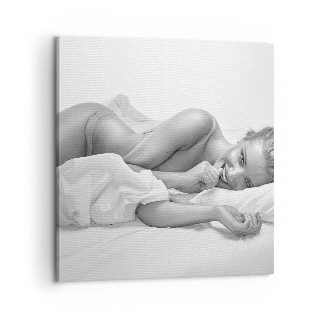 Bilder auf Leinwand Weiblich mode modell posieren Leinwandbild 60x60cm Wandbilder Dekoration Wohnzim
